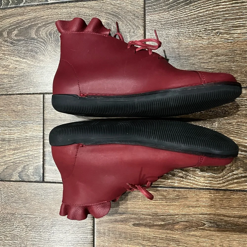 Loints of Holland Rosa lipstick red ankle bootie - Picture 10 of 15